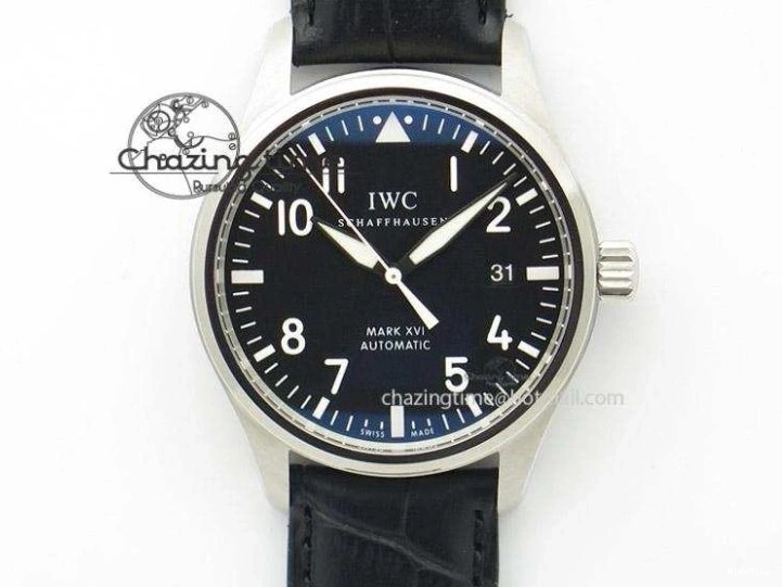 MIROTIME 0710 BestValue Mark XVIII IW328101 Black Ceramic M+F 1:1 Best Edition Blue Dial on Blue Nylon Strap A 7058